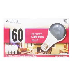 K-Lite Light Bulb 4pk 60w Frosted-wholesale