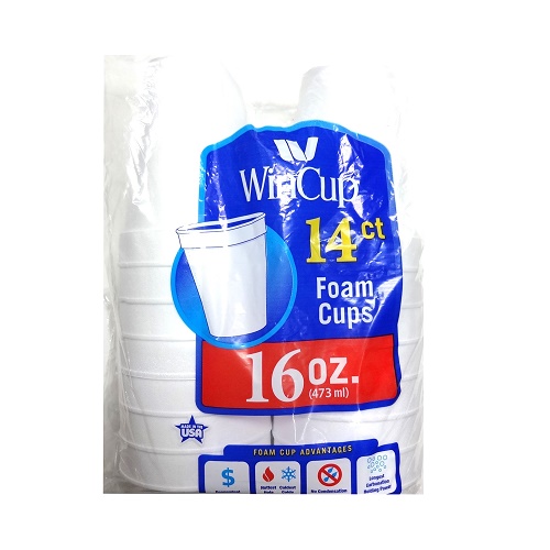 Wincup Foam Cups 16oz 14ct-wholesale