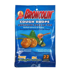 Broncolin Cough Drops 22ct Honey Eucalyp-wholesale