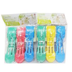 Clothespins Jumbo Plastic 3ct Asst Clrs-wholesale