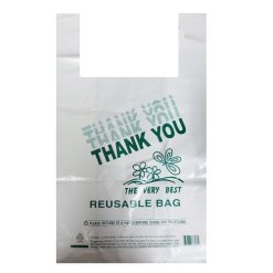 T-Shirt Bags 200ct Reusable Wht 13X7X21-wholesale