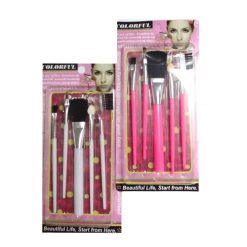 Make-Up Brushes Kit 5ct Asst Clrs-wholesale