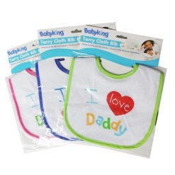Baby Bibs Terry Cloth I LOVE DADDY-wholesale