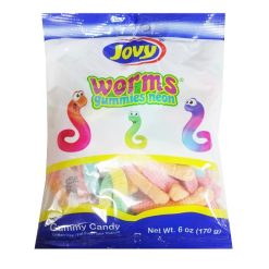 Jovy Gummy Worms Neon 6oz-wholesale