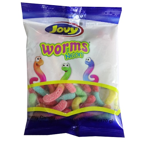 Jovy Worms Neon Gummy 6oz-wholesale