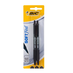 Bic Pens Soft Feel 2pk Black-wholesale