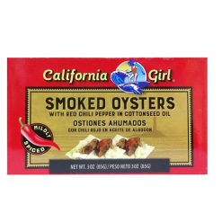 C.G Smoked Oysters 3oz W-Red Chili-wholesale