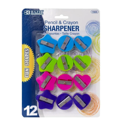 Sharpener 12ct Asst Shapes & Clrs-wholesale