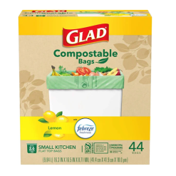 Glad Compostable Bags 44ct 2.6gl Lemon-wholesale