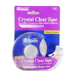 Crystal Clear Tape ¾in W-Dispenser-wholesale