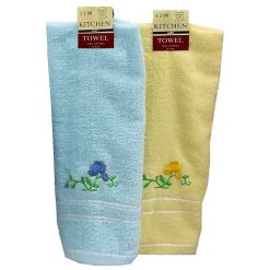 Hand Towels W-Flowers Asst Clrs-wholesale