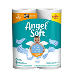 Angel Soft Bath Tissue Mega 6pk 396ct-wholesale