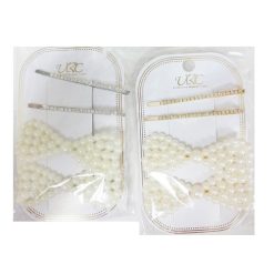 Hair Clips W-Pearls 4pc Asst-wholesale