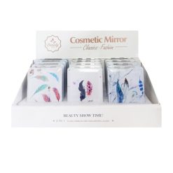 Compact Mirror Rect W-Glitter Asst-wholesale