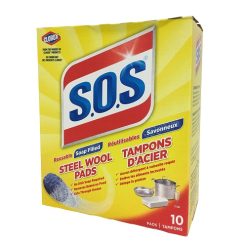S.O.S Steel Wool Soap Pads 10ct-wholesale