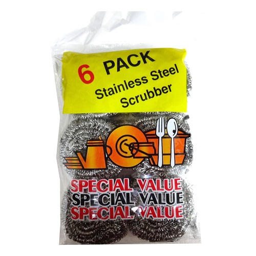 Scrubber 6pkStainless Steel-wholesale