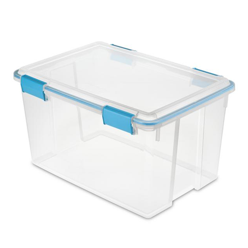 Sterilite Gasket Box 54qt Clear & Blue-wholesale Sterilite Gasket Box 54qt Clear & Blue-wholesale