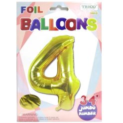 Balloons Foil 34in Gold #4-wholesale
