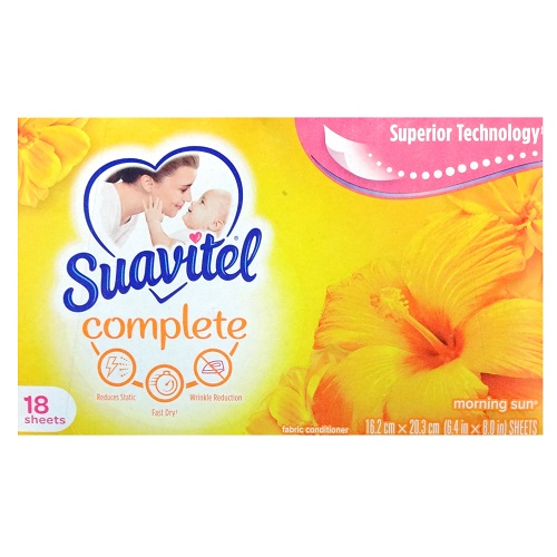 Suavitel Dryer Sheets 18ct Morning Sun-wholesale