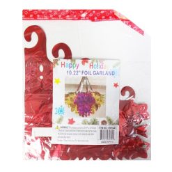 X-Mas Foil Garland Decor 10.22in-wholesale
