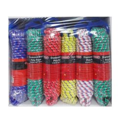 Poly Rope 5-16in X 33ft Diamond Braid As-wholesale
