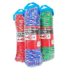 Rope Diamond Braid 3-8inX50ft Asst Clrs-wholesale