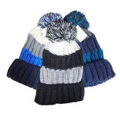 Beanie Knitted Asst Clrs-wholesale