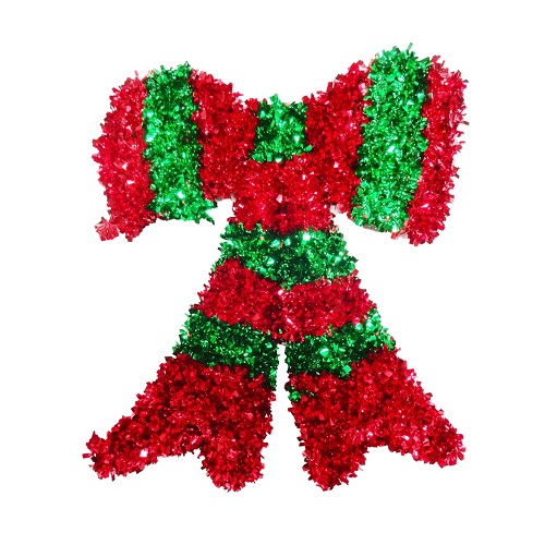 X-Mas Tinsel Bow 16in-wholesale X-Mas Tinsel Bow 16in-wholesale