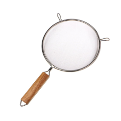 Strainer Wood Handle 6.3in Stainless Stl-wholesale