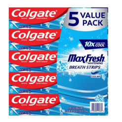 Colgate Max Fresh 7.3oz W-Breath Strips-wholesale