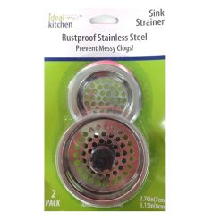 Ideal Sink Strainer 2pk Stainless Ste-wholesale