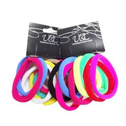 Hair Elastic Bands 8pc Asst Clrs-wholesale