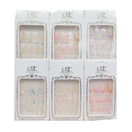 Pre-Glued Nails 12ct Asst-wholesale Pre-Glued Nails 12ct Asst-wholesale