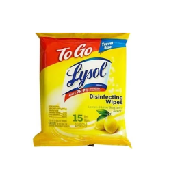 Lysol To Go Wipes 15ct Lemon & Lime Disi-wholesale